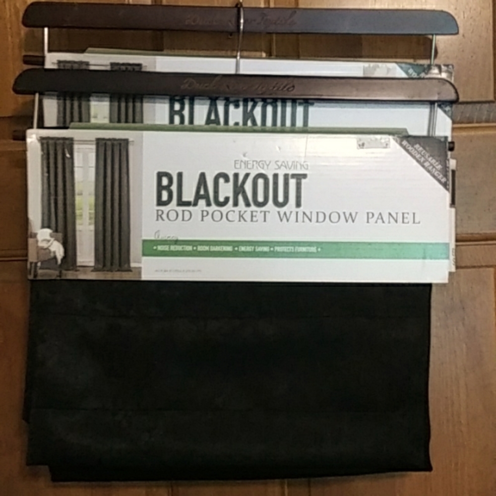 Pair of Blackout rod pocket window panels from Duck River Textiles, NWT